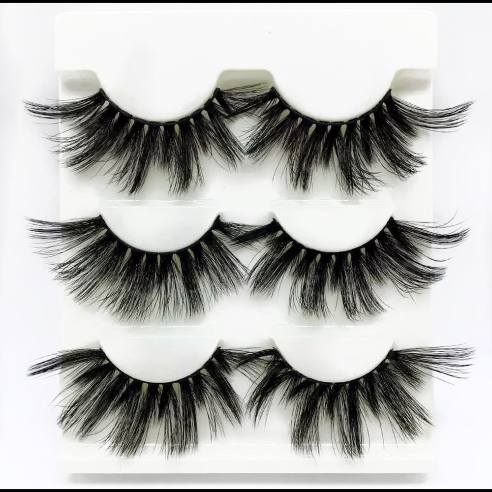 3 Pairs of Spiked Mink Lashes